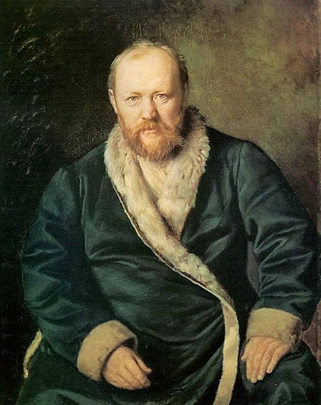 Portrait of the Playwright Alexander Ostrovsky by Vasily Perov — Oil Painting Reproduction