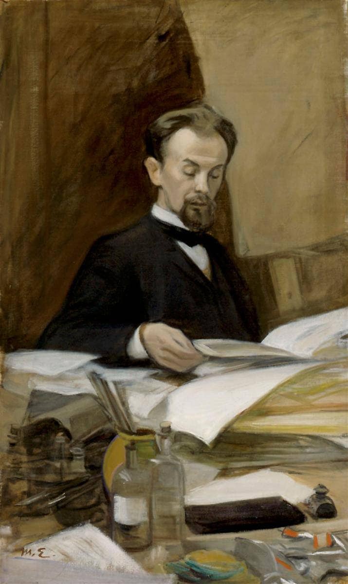 Portrait of the Poet Otto Manninen by Magnus Enckell — Oil Painting Reproduction