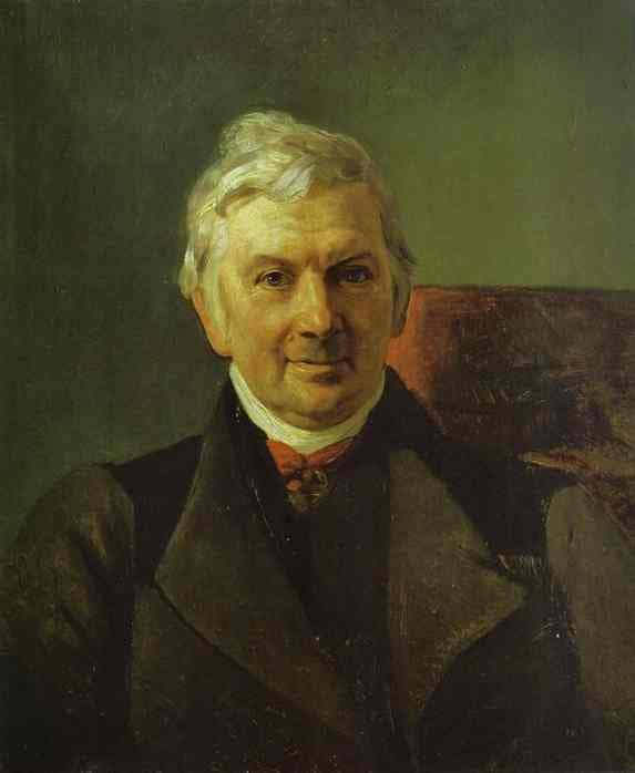 Portrait of the Professor of the Moscow Medical Academy K. A. Janish by Karl Bryullov — Oil Painting Reproduction