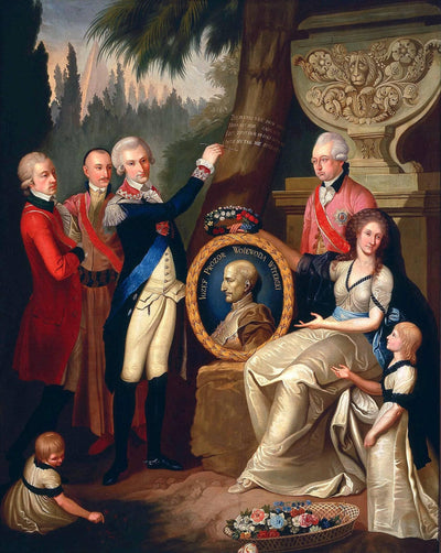 Portrait of the Prozor Family in living room