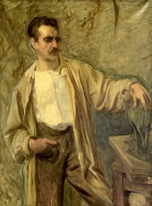 Portrait of the sculptor Gianni Marin by Umberto Veruda — Oil Painting Reproduction