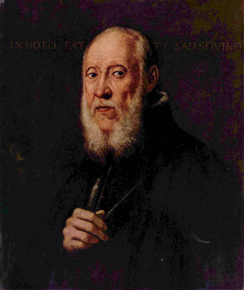Portrait of the sculptor Jacopo Sansovino by Tintoretto — Oil Painting Reproduction