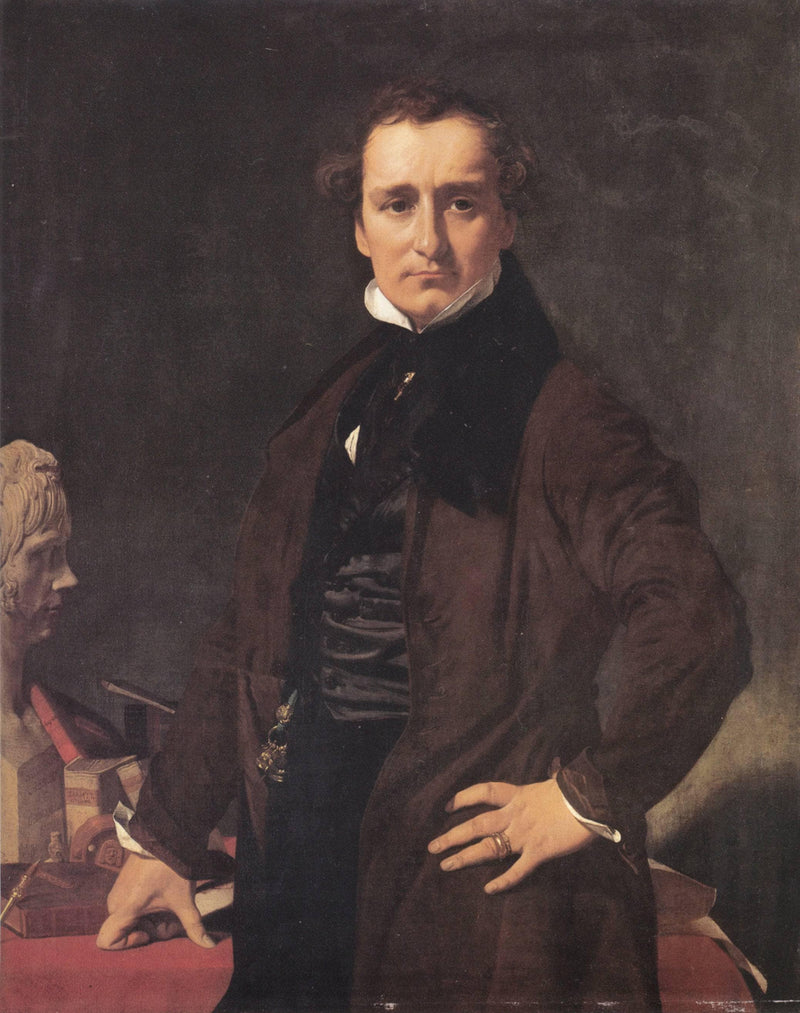 Portrait of the Sculptor Lorenzo Bartolini by Jean Auguste Dominique Ingres — Oil Painting Reproduction