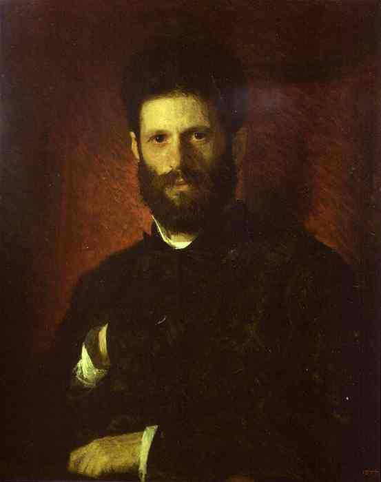 Portrait of the Sculptor Mark Antokolsky by Ivan Kramskoy — Oil Painting Reproduction