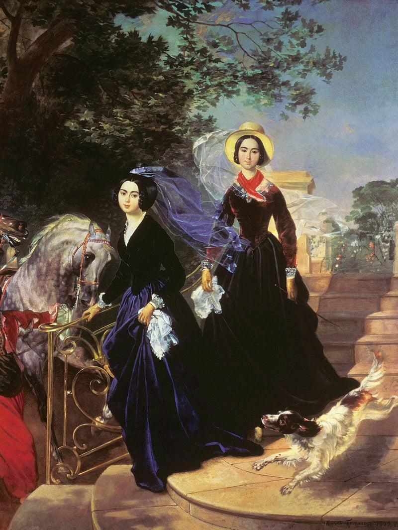 Portrait of the Shishmariov Sisters by Karl Bryullov — Oil Painting Reproduction