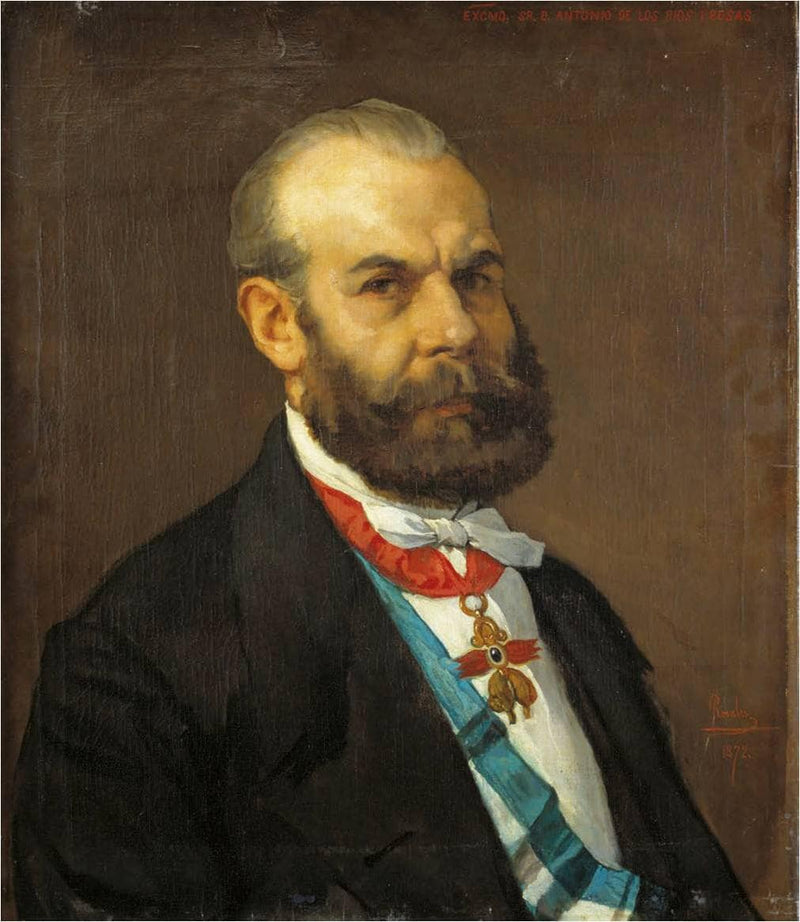 Portrait of the Spanish politician and jurist Antonio de los Ríos Rosas (1812-1873) by Eduardo Rosales — Oil Painting Reproduction