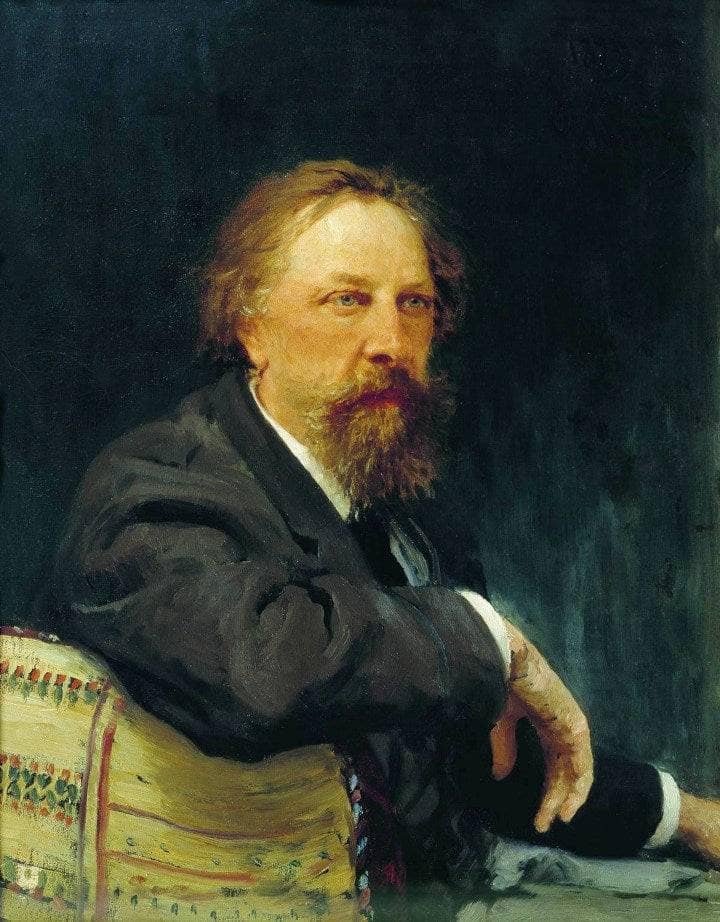Portrait of the writer Aleksey Konstantinovich Tolstoy by Ilya Repin — Oil Painting Reproduction