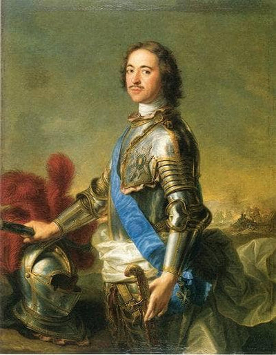 Portrait of Tsar Peter I in home office