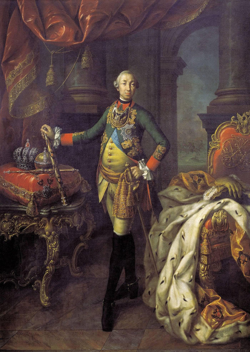 Portrait of Tsar Peter III (1728-62) by Aleksey Antropov — Oil Painting Reproduction