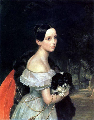 Portrait of U. M. Smirnova in hallway
