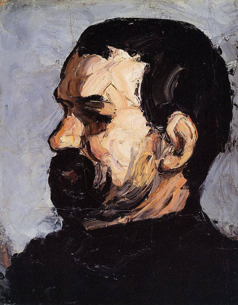 Portrait of Uncle Dominique in Profile by Paul Cezanne — Oil Painting Reproduction