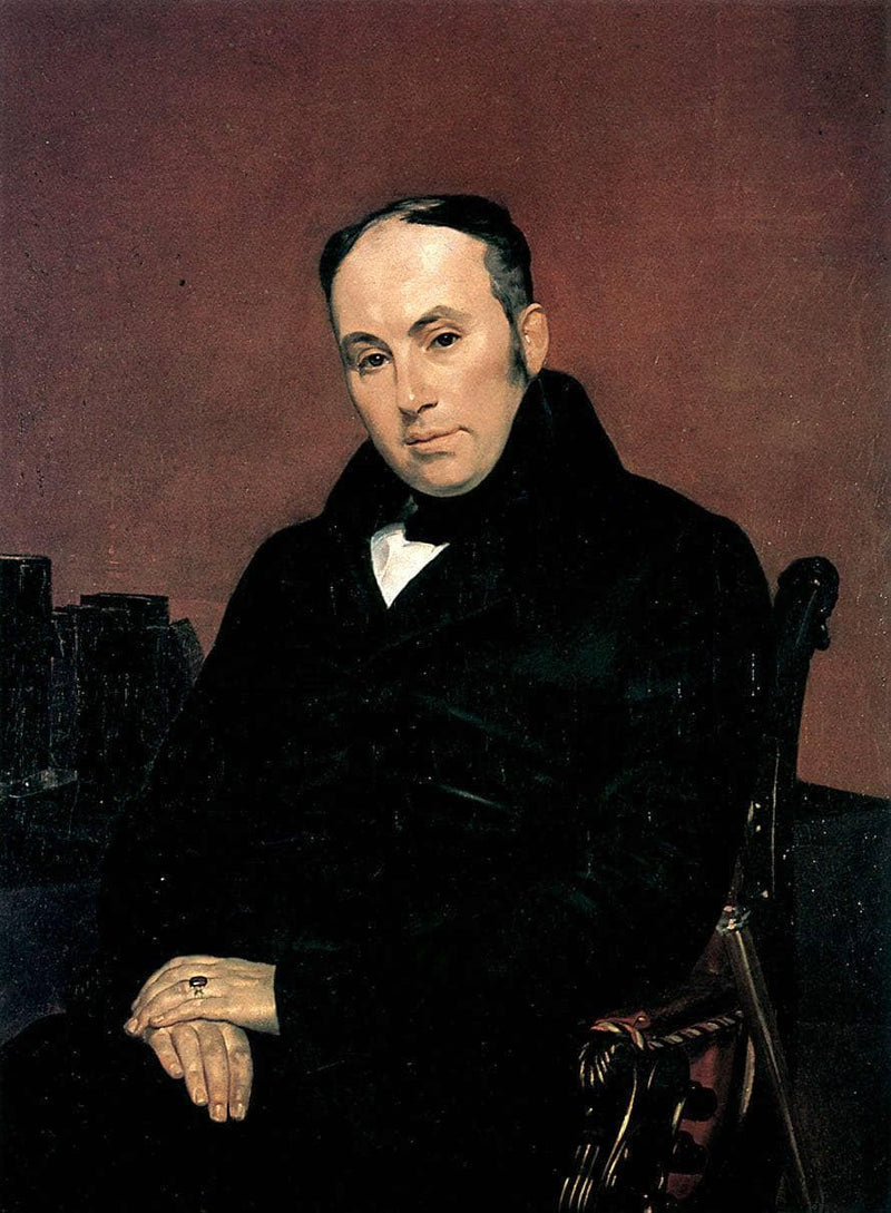 Portrait of V. A. Zhukovsky by Karl Bryullov — Oil Painting Reproduction