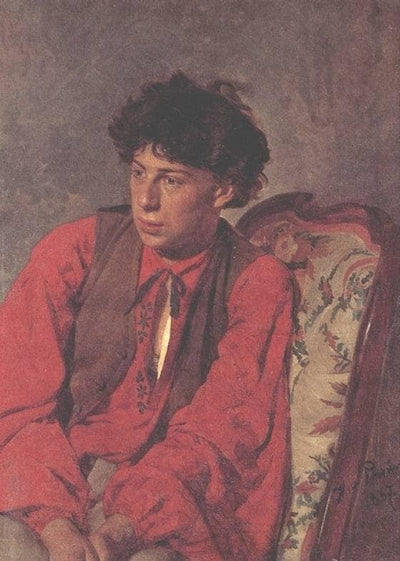 Portrait of V. E. Repin, the Artist's brother in entryway