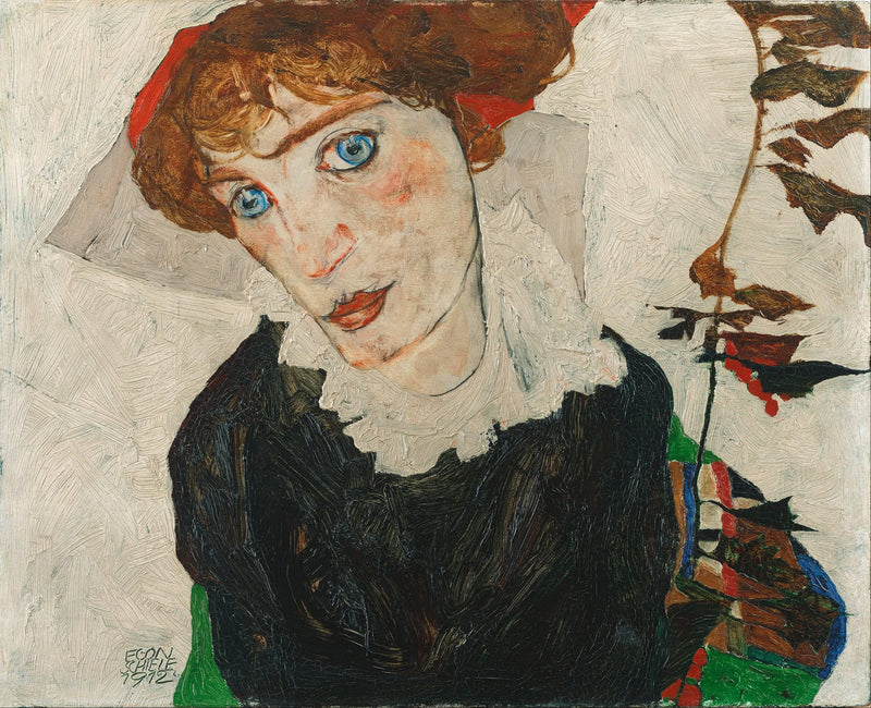Portrait of Valerie Neuzil by Egon Schiele — Oil Painting Reproduction