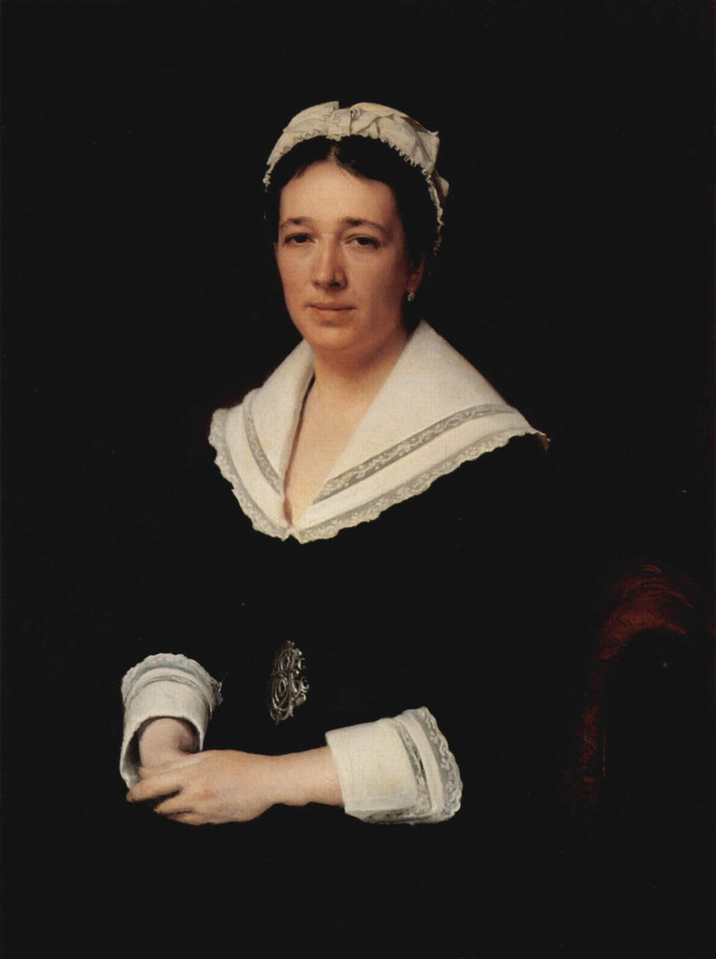 Portrait of Vera Nikolaevna Tretjakowa, born Mamontowa by Ivan Kramskoy — Oil Painting Reproduction