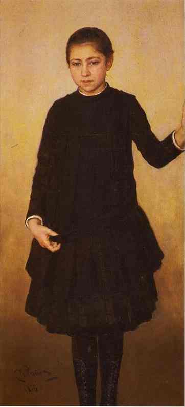 Portrait of Vera Repinahe, the Artist's Daughter in apartment