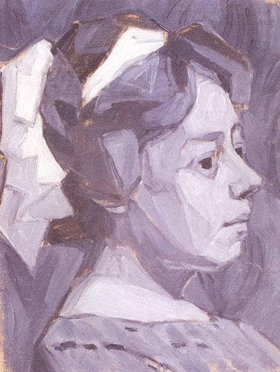 Portrait of wife in modern living room