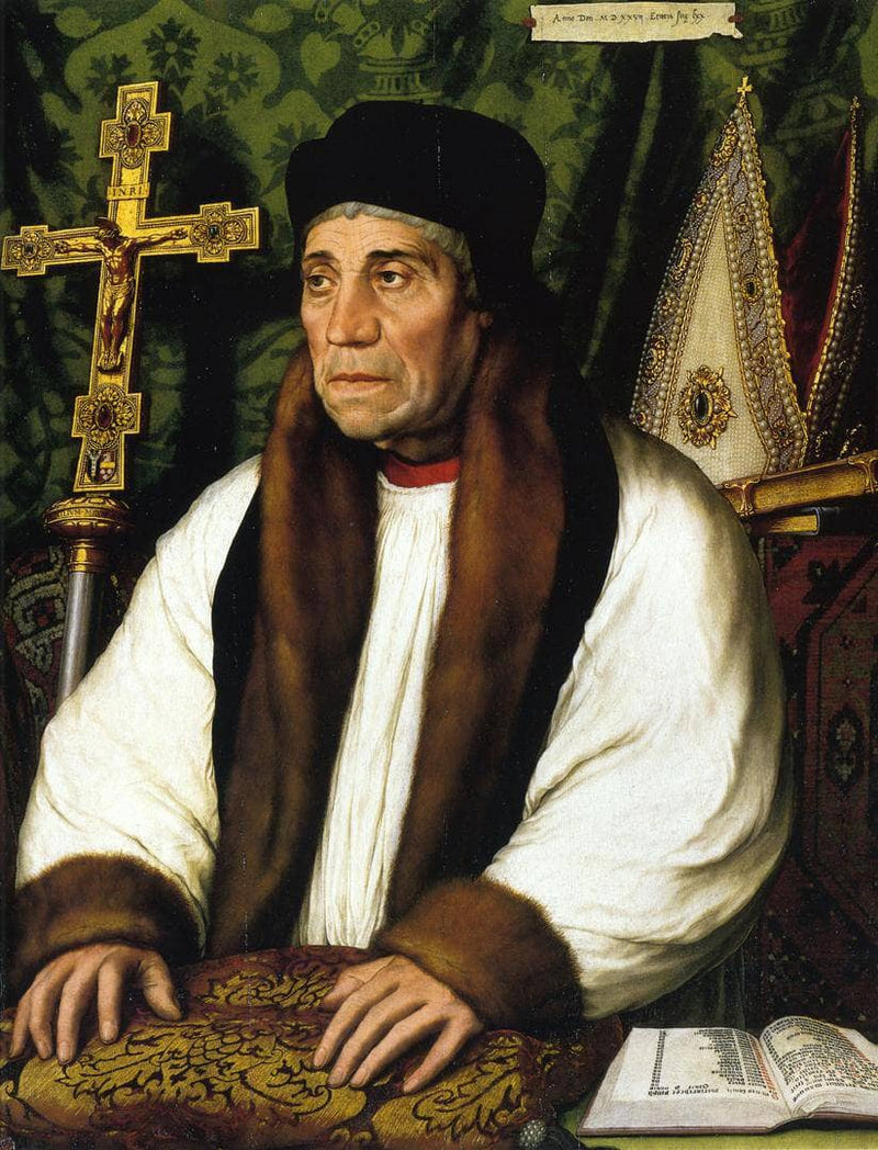 Portrait of William Warham, Archbishop of Canberbury by Hans Holbein the Younger — Oil Painting Reproduction