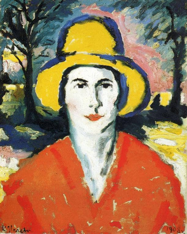 Portrait of Woman in Yellow Hat by Kazimir Malevich — Oil Painting Reproduction