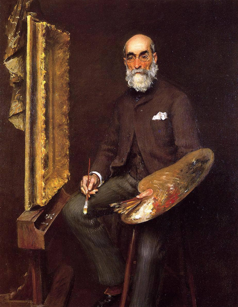 Portrait of Worthington Whittredge by William Merritt Chase — Oil Painting Reproduction