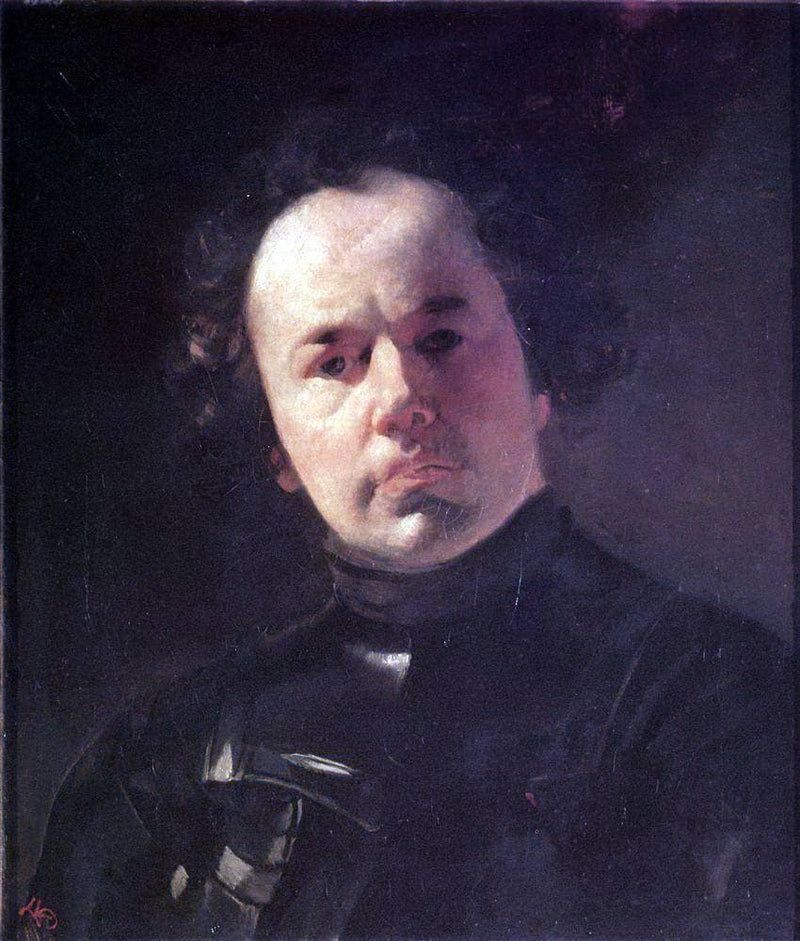 Portrait of Ya. F. Yanenko with Armour by Karl Bryullov — Oil Painting Reproduction