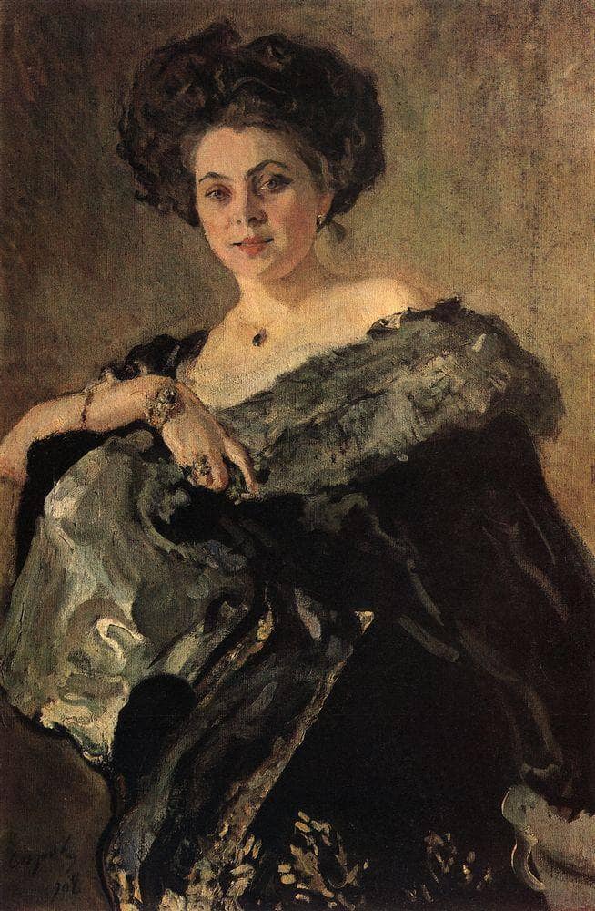 Portrait of Yevdokia Morozova by Valentin Serov — Oil Painting Reproduction