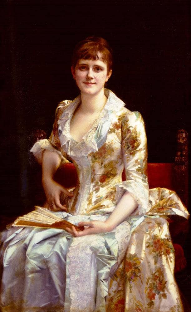 Portrait of Young Lady by Alexandre Cabanel — Oil Painting Reproduction