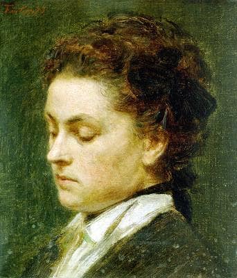 Portrait of young woman by Henri Fantin-Latour — Oil Painting Reproduction