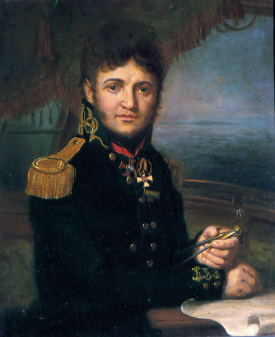 Portrait of Yuri F. Lisyansky in home office