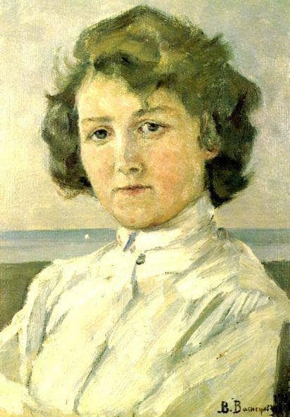 Portrait of Zinaida Median by Viktor Vasnetsov — Oil Painting Reproduction