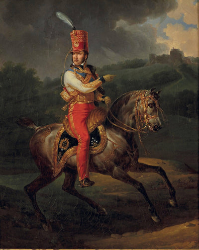 The Duke of Orleans Louis Philippe in the uniform of a colonel general of the hussars in apartment