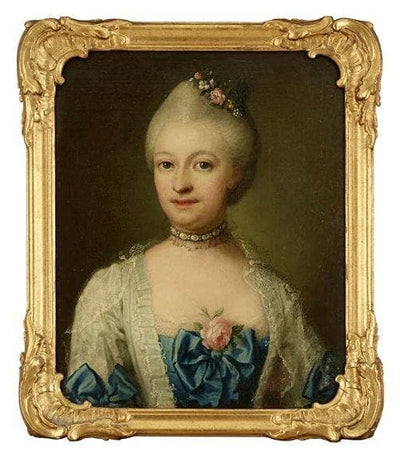 Porträtt föreställande Elisabeth Maria Bjurman in hallway