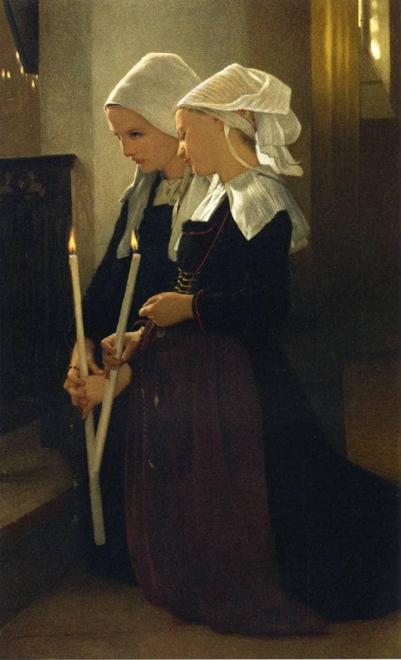 Prayer at Sainte Anne d'Auray by William-Adolphe Bouguereau — Oil Painting Reproduction