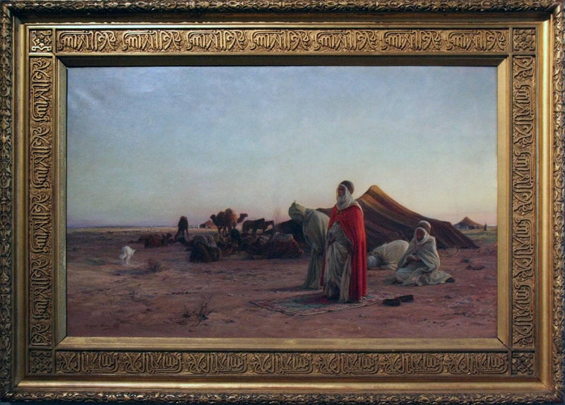 Prayer in the Desert by Eugène Girardet — Oil Painting Reproduction
