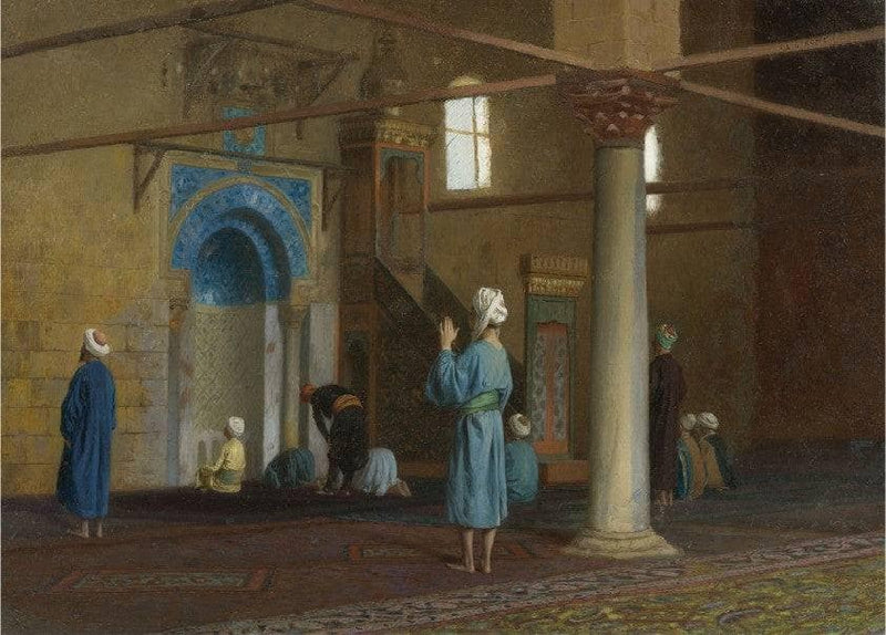 Prayer in the Mosque by Jean-Leon Gerome — Oil Painting Reproduction