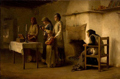 Praying before the communion at Megara in apartment