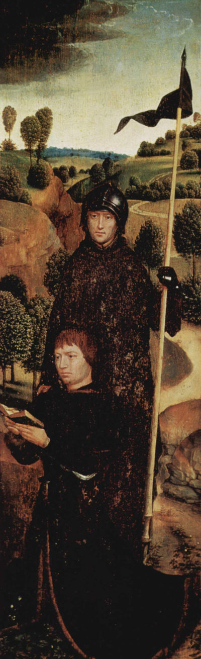 Praying Donor with St. William of Maleval in entryway