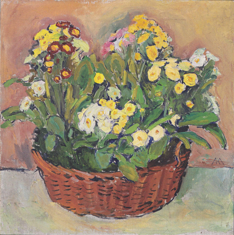 Primmeln in the basket by Koloman Moser — Oil Painting Reproduction