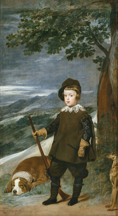 Prince Balthasar Carlos dressed as a Hunter in living room