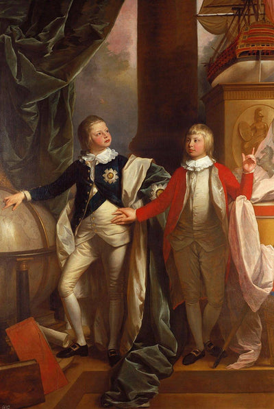 Princes William and Edward in master bedroom