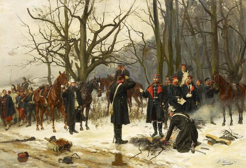Prinz Friedrich Carl in Den Tagen Vor Orléans by Emil Hünten — Oil Painting Reproduction