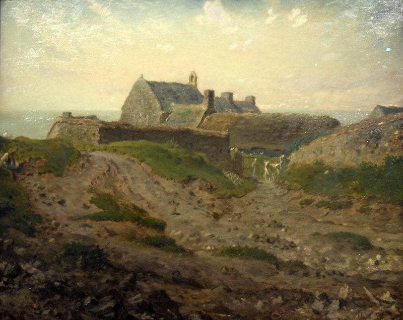 Priory at Vauville, Normandy by Jean-Francois Millet — Oil Painting Reproduction