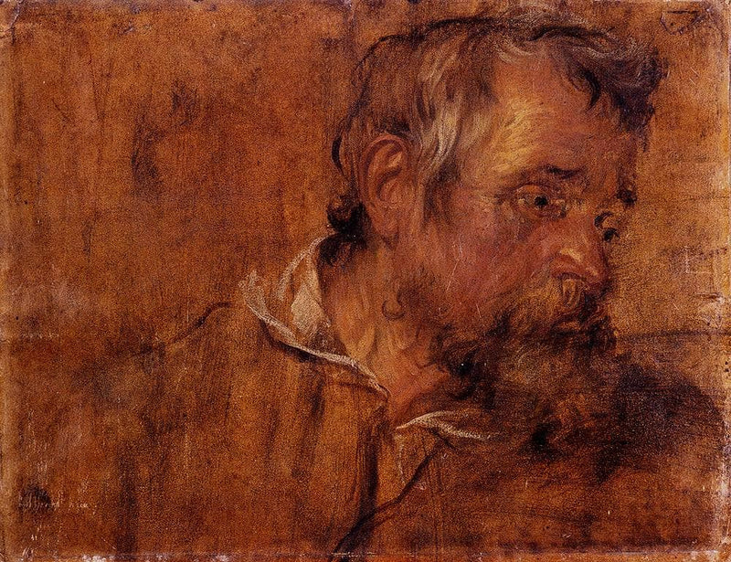 Profile Study Of A Bearded Old Man by Anthony van Dyck — Oil Painting Reproduction