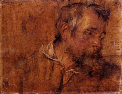 Profile Study Of A Bearded Old Man in bedroom