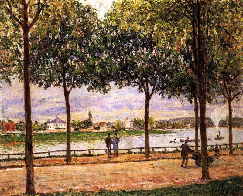 Promenade of Chestnut Trees by Alfred Sisley — Oil Painting Reproduction