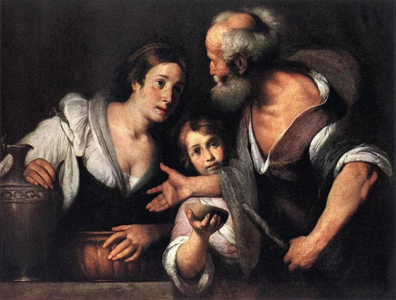 Prophet Elijah and the Widow of Sarepta by Bernardo Strozzi — Oil Painting Reproduction