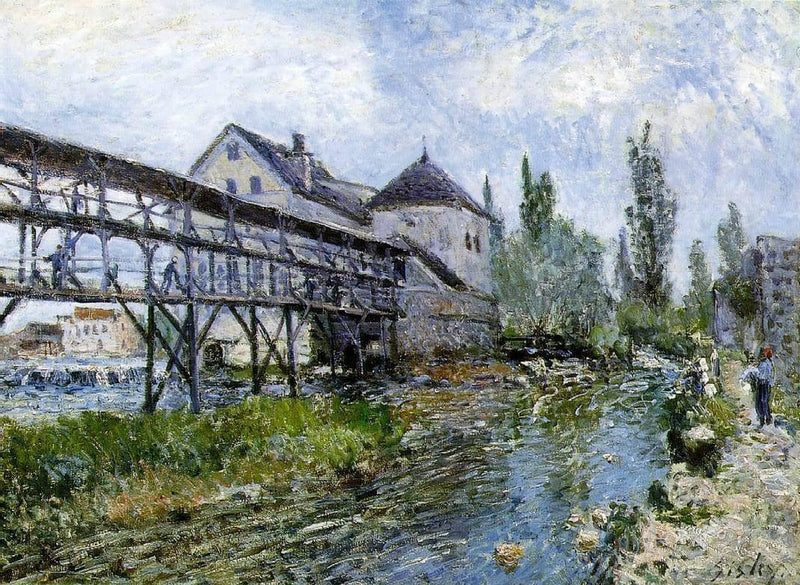 Provencher s Mill at Moret by Alfred Sisley — Oil Painting Reproduction