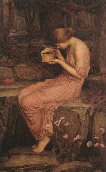 Psyche Opening the Golden Box by John William Waterhouse, Oil Painting Reproduction