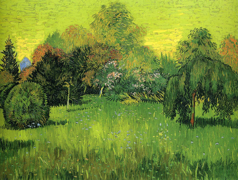 Public Park with Weeping Willow The Poet s Garden I by Vincent van Gogh — Oil Painting Reproduction