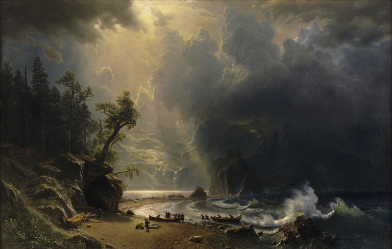 Puget Sound on the Pacific Coast by Albert Bierstadt — Oil Painting Reproduction